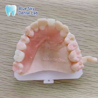 satın al Doğal görünümlü çıkarılabilir Valplast kısmi diş protezleri üst ön ve arka dişler için online manufacture
